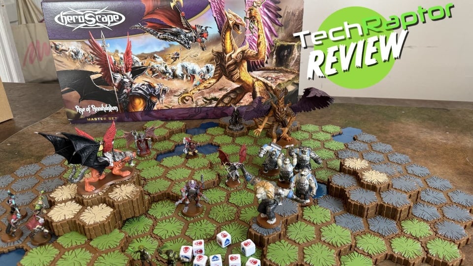An image of the Heroscape Age of Annihilation Master Set featuring painted miniatures