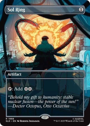 villain doc ock sol ring mtg card spider man secret lair