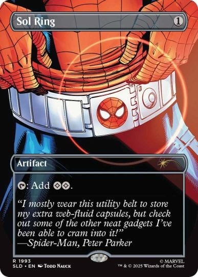 sol ring spider man mtg card