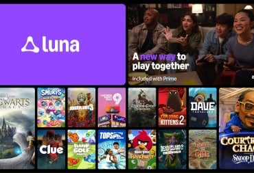 A banner for the new Amazon Luna rework, which shows the service's logo and several of the available games