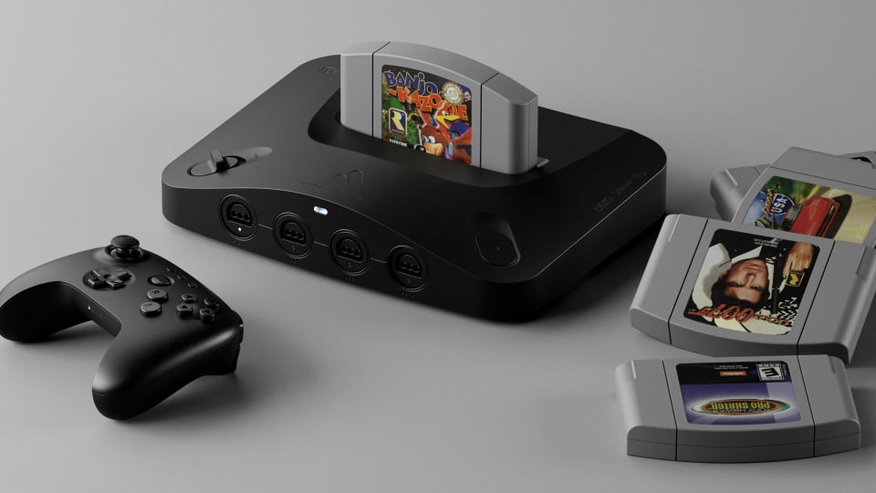 The Analogue 3D complete with N64 games