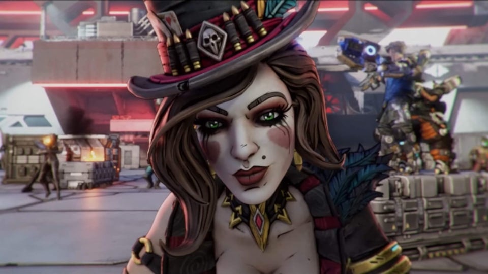 Moxxi looking at the camera in a Borderlands 4 trailer