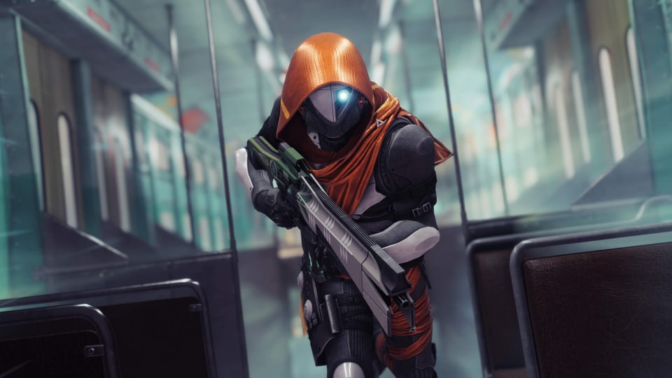 A Guardian running towards the screen in Bungie's Destiny 2