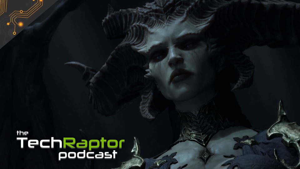 Image of Lilith From Diablo IV Looking Down on The TechRaptor Podcast