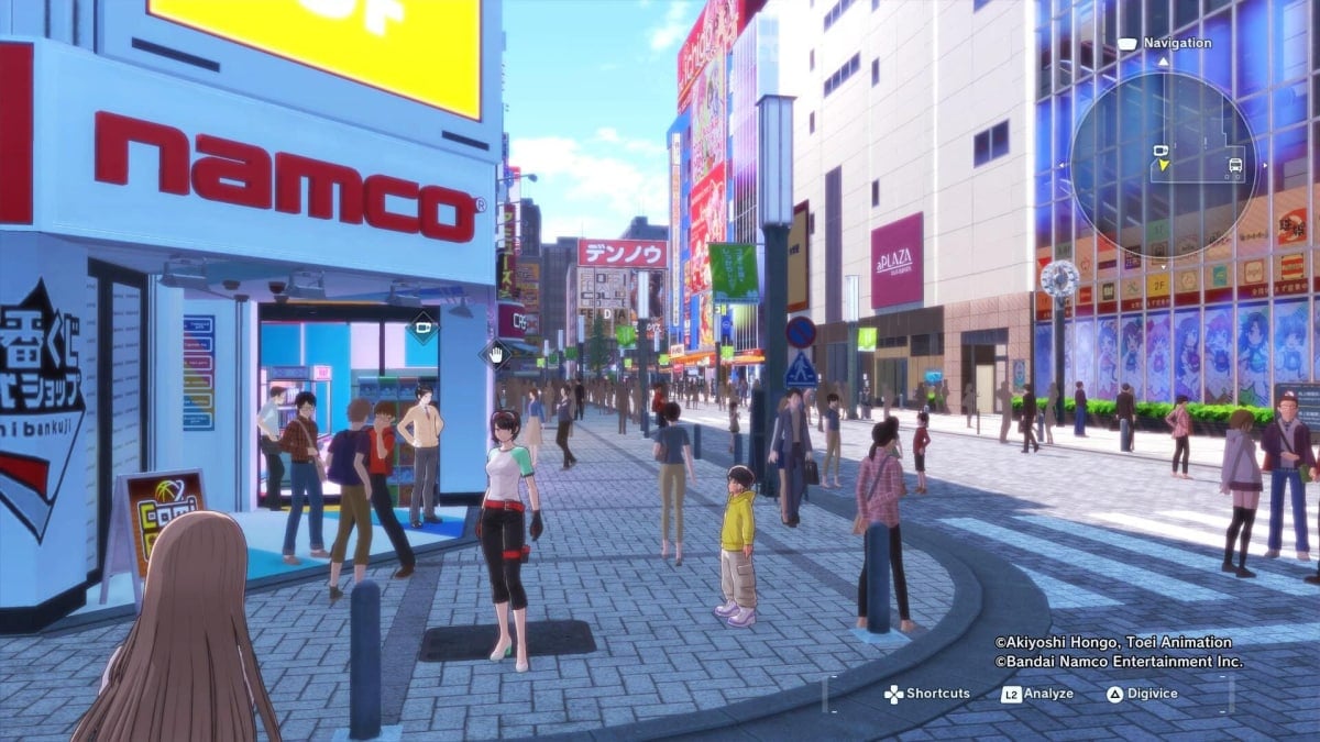 The Agent stands in Akihabara in Digimon Story: Time Stranger