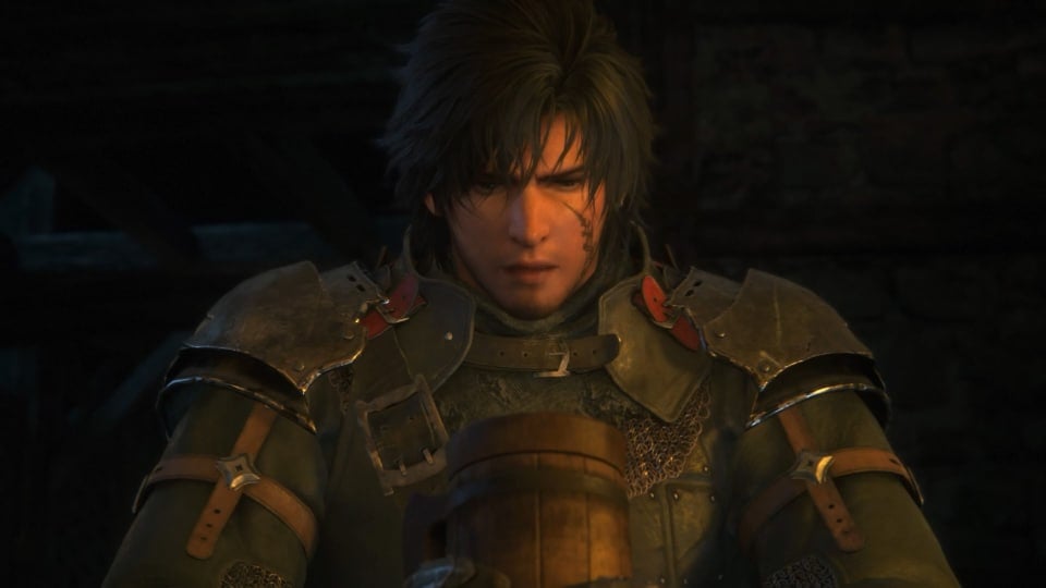 Clive looking conflicted in Final Fantasy XVI