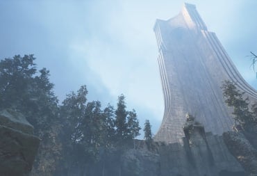 Looking Up at the Arcas Spire in Senedra Forest in Hell is Us