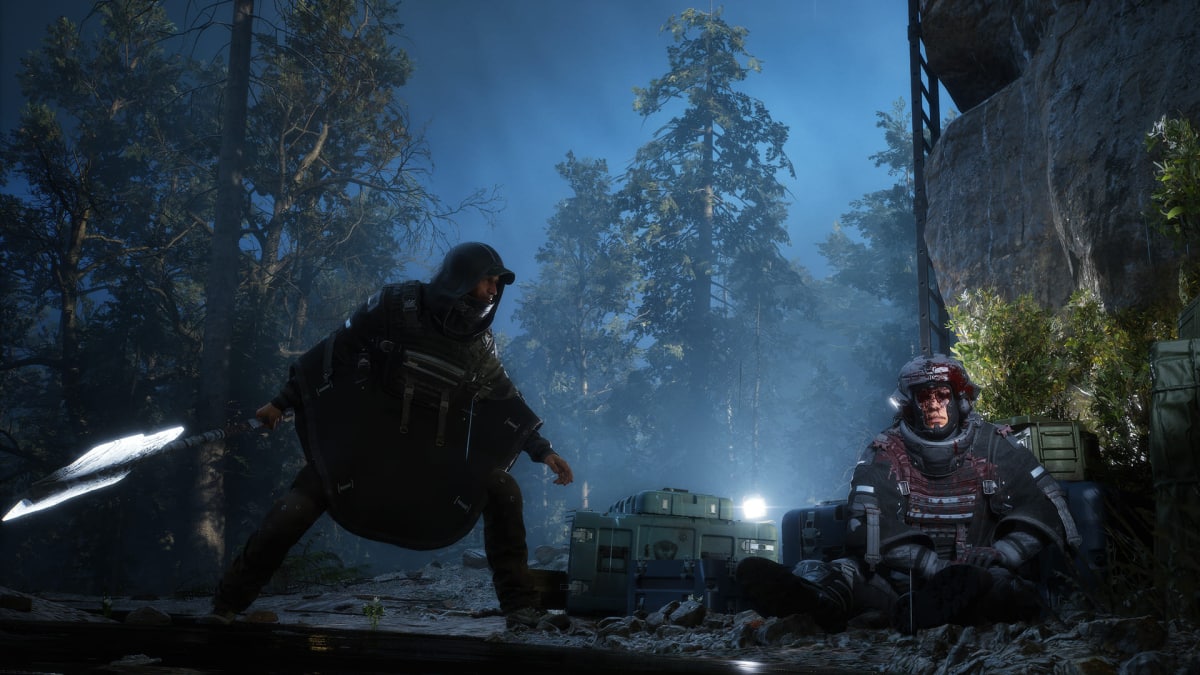 Remi passes an injured soldier in Hell is Us