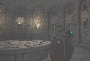 Standing in the Circular Room with The Watcher's Nest Pentos Puzzle in Hell is Us