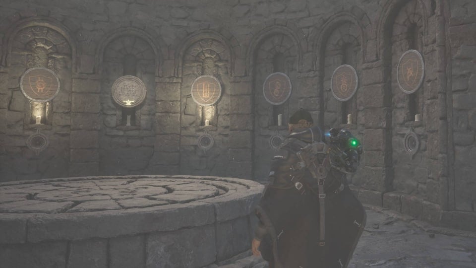 Standing in the Circular Room with The Watcher's Nest Pentos Puzzle in Hell is Us