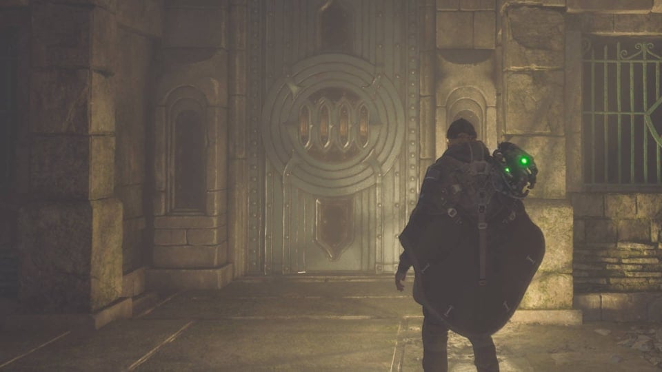 Standing in Front of the Vault of Forbidden Knowledge in Jeljin in Hell is Us