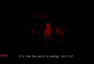 An in-game screenshot of HITM3, showcasing the characters in a dark environment during an earthquake.