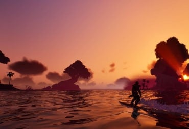 The Player Character Surfing on the Ocean with a Skimmer in Voyagers of Nera