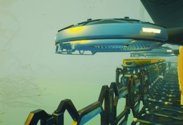 Several pipe water generators on an airship catwalk.