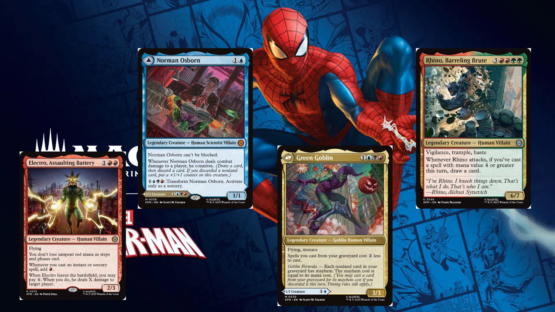 magic the gathering spider man villain cards