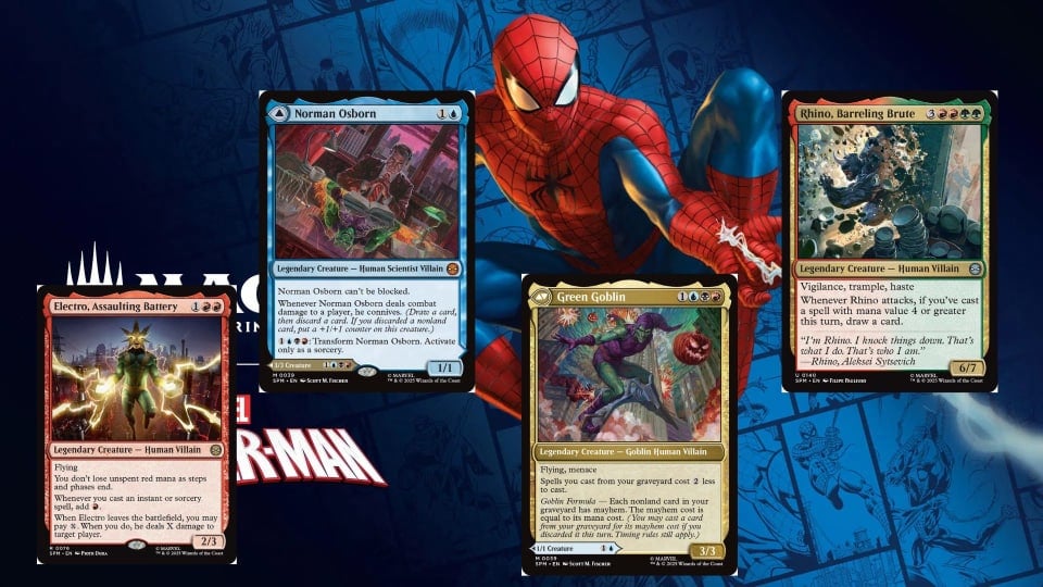 magic the gathering spider man villain cards