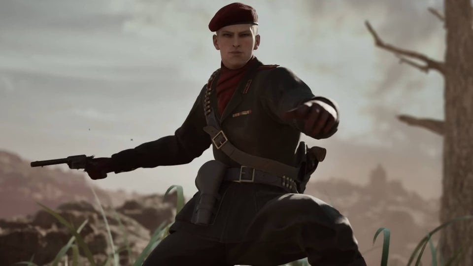 Revolver Ocelot posing in Metal Gear Solid Delta: Snake Eater