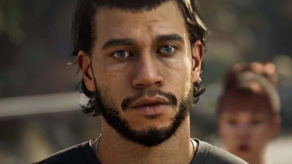 A close-up of MindsEye protagonist Jacob Diaz