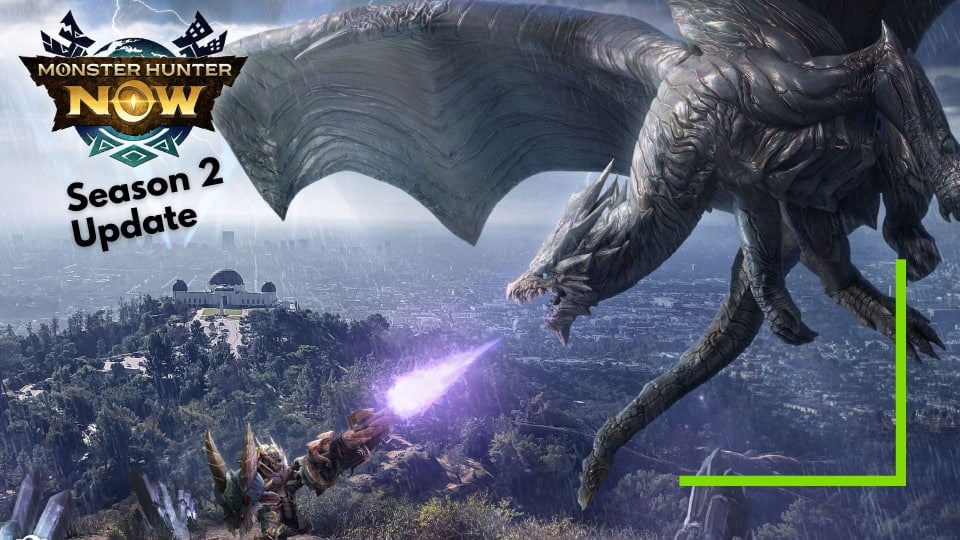 Kushala Daora rains down thunder in the key art for Monster Hunter Now Season 2