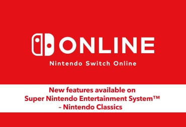 The Nintendo Switch Online logo along with text stating that new features are coming to the SNES catalog