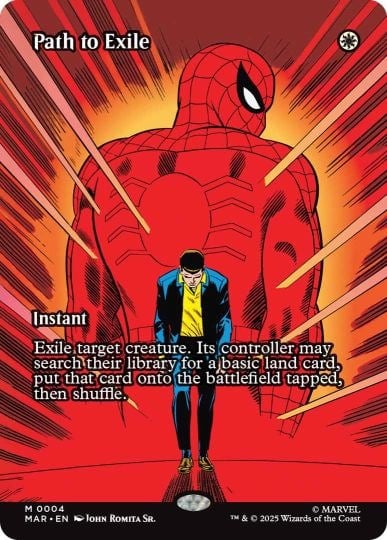 path to exile spiderman mtg card