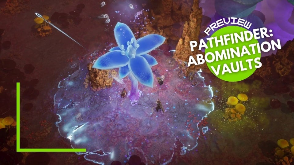 A large blue fire surrounded by a green mist.