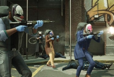 Heisters firing machine guns offscreen in Starbreeze's Payday 3