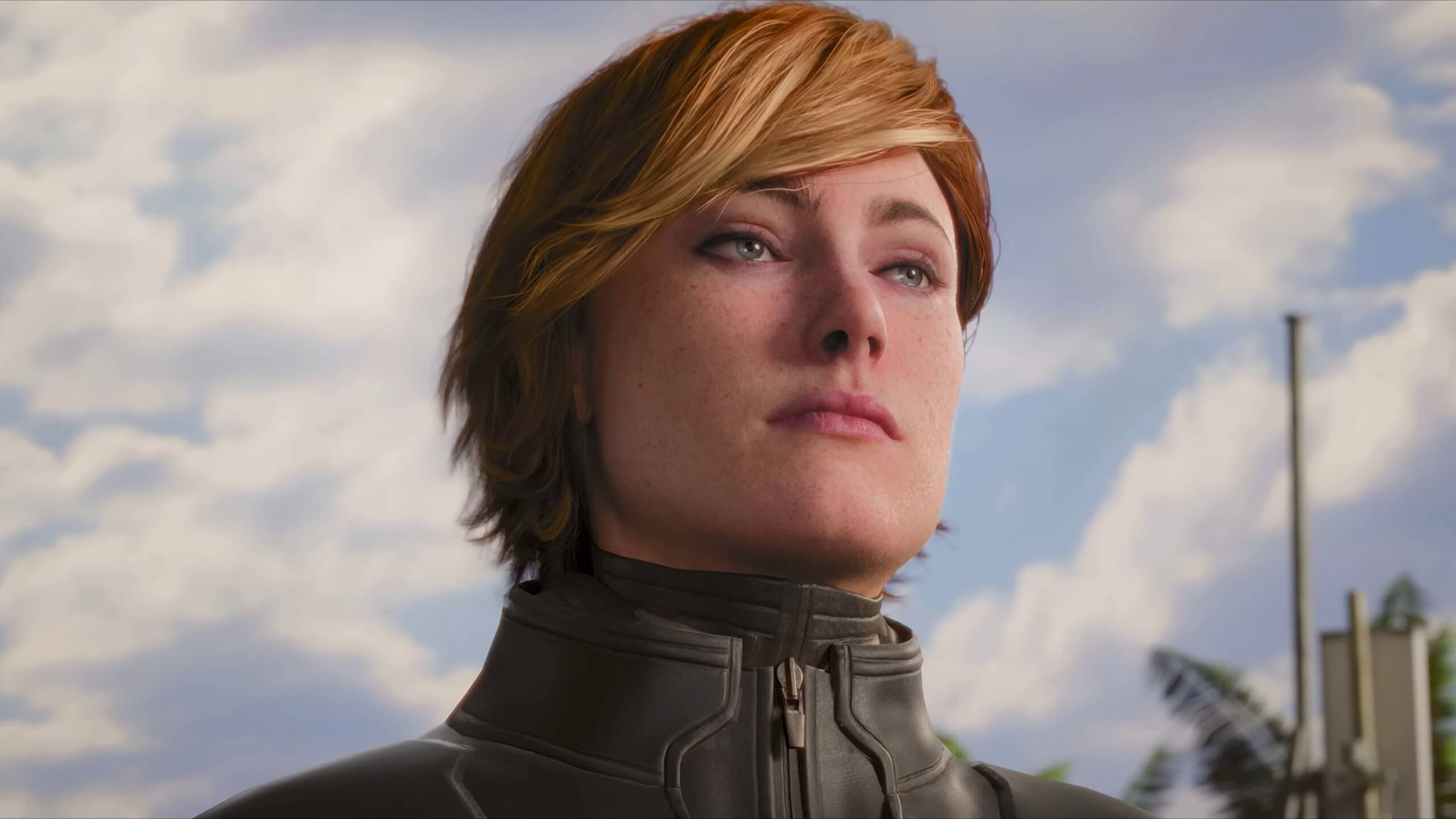 Joanna looking off into the distance in the Xbox Perfect Dark reboot