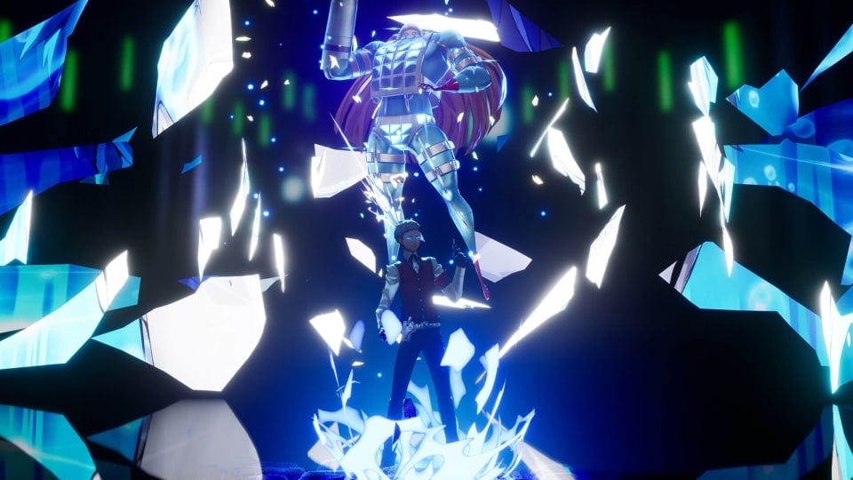 Akihiko summoning his Persona in Persona 3 Reload