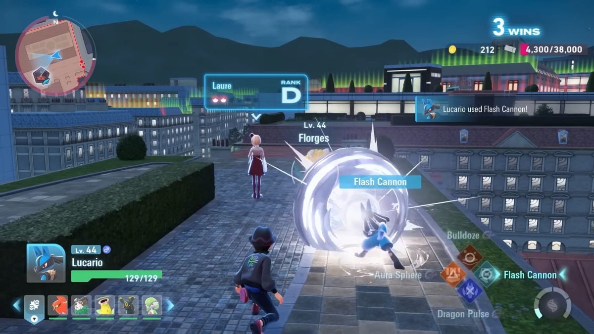 The player sneak attacks a trainer in Pokemon Legends: Z-A