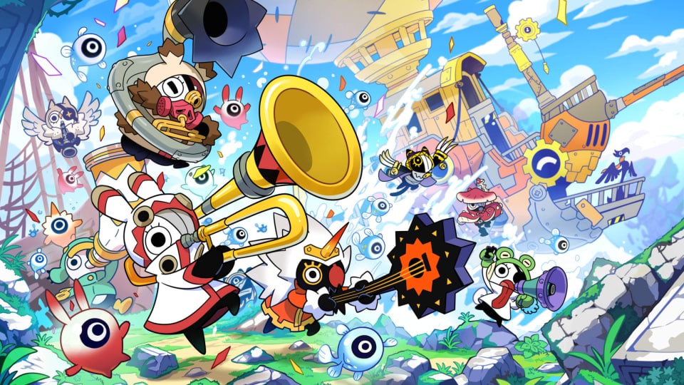 Key art for Ratatan, which depicts a chaotic scene full of creatures playing musical instruments