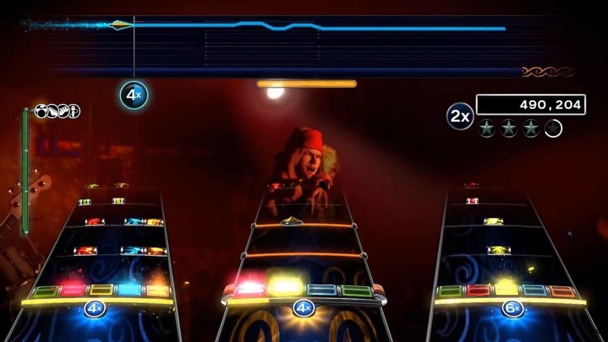 A band performing Soundgarden's "Superunknown" in Rock Band 4