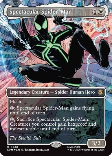 stealth spiderman suit mtg card