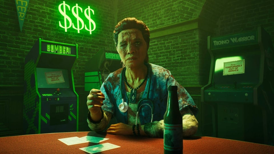 A wizened-looking character with a cigarette in Vampire: The Masquerade - Bloodlines 2