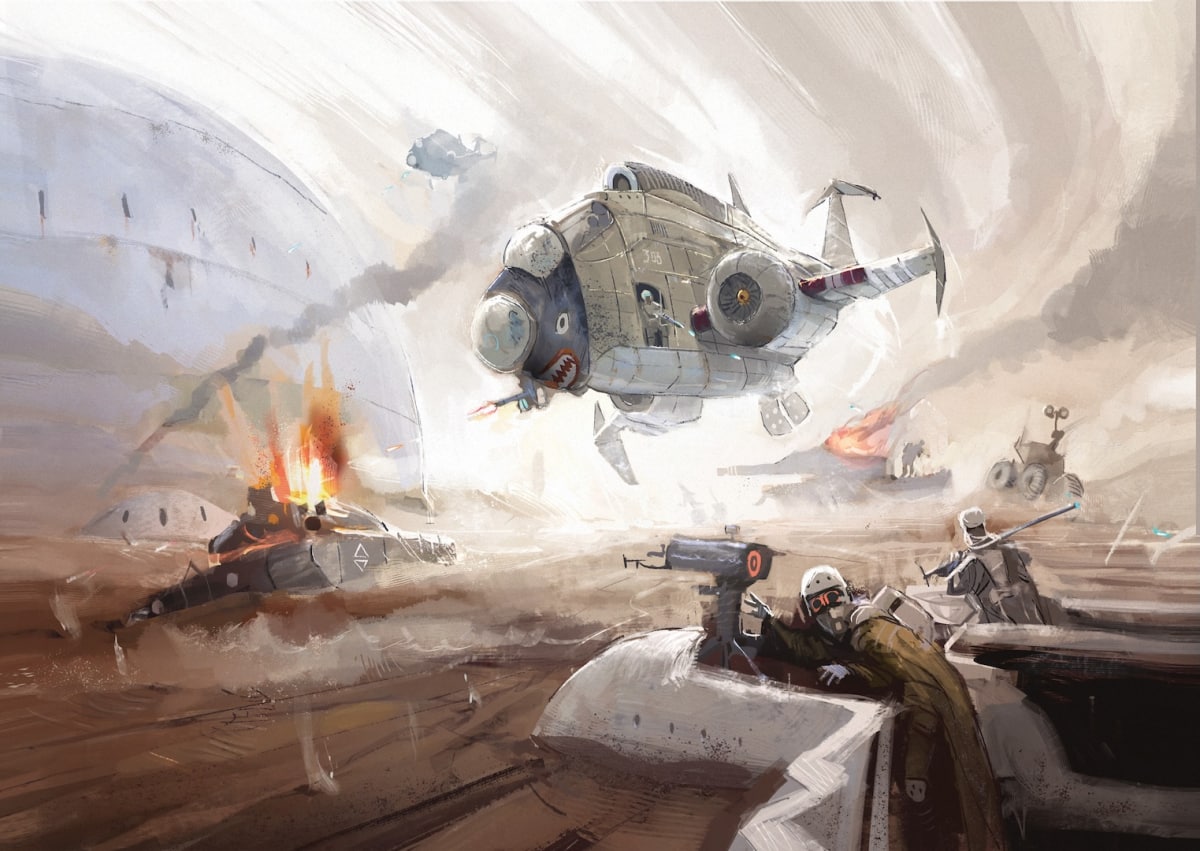 An image from our voidfighter review featuring futuristic spacecraft