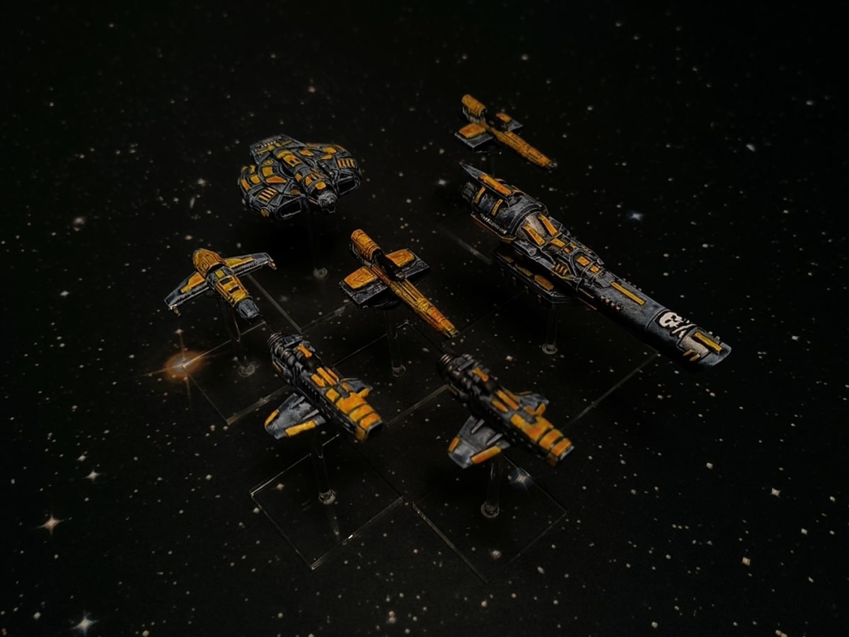 A squad of fighers from Voidfighter review