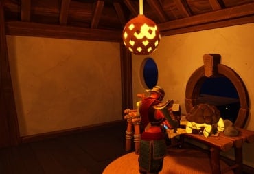 The Player Character Using the Crafting Workbench in Voyagers of Nera