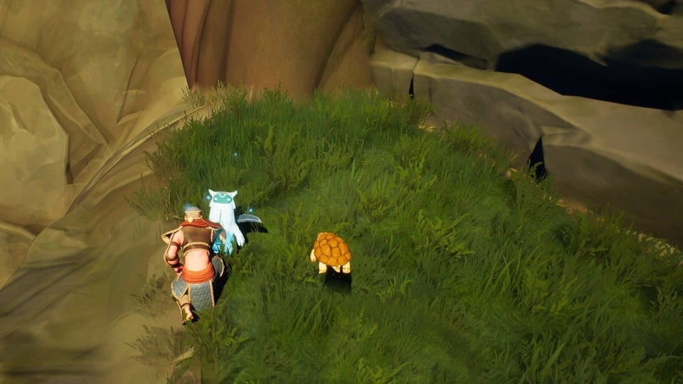 Rescuing a Guide Spirit on a Grassy Cliff in Voyagers of Nera