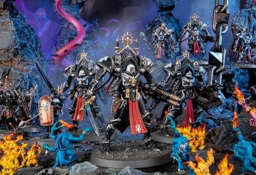 A screenshot of Adeptas Sororitas units on a battlefield