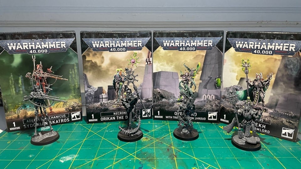 An image depicting Warhammer 40K New Necrons and a new Adeptus Mechanicus release.