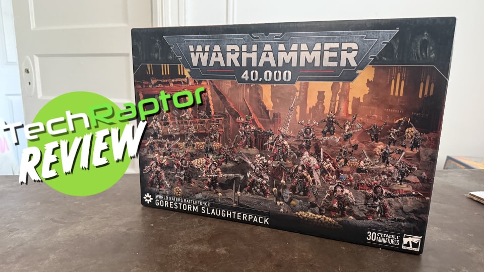An image from our World Eaters review featuring the Gorestorm Slaughterpack box set.